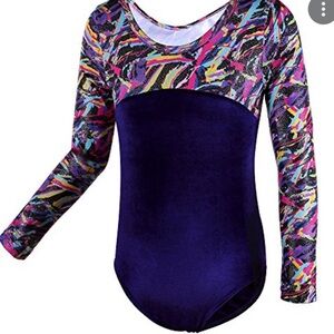 NWT multicolor velvet leotard